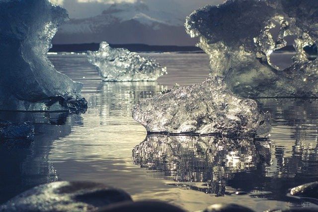 The breath of God produces ice, and the broad waters become frozen. Job 37:10